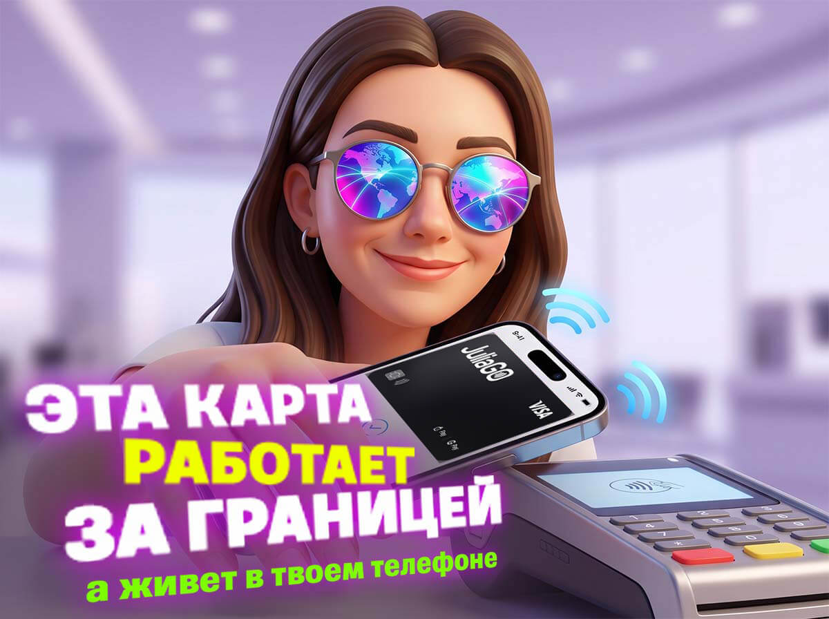 Карта JuliaGO Pay работает за границей